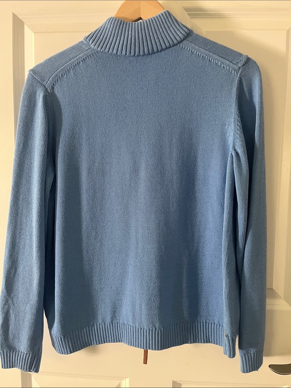 Lafayette 148 New York Women's Zip-Up Cardigan in SkyBlue Medium - Picture 4 of 6